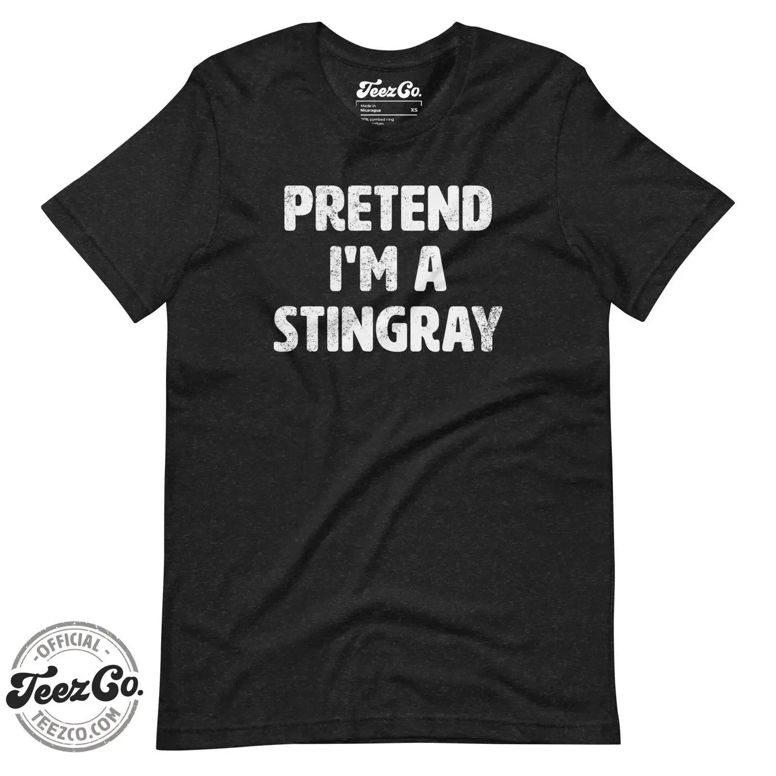 Pretend I'm A Stingray T Shirt Animal Costume Funny Last Minute Halloween Party Lightweight vintage Washed Breathable Stretched