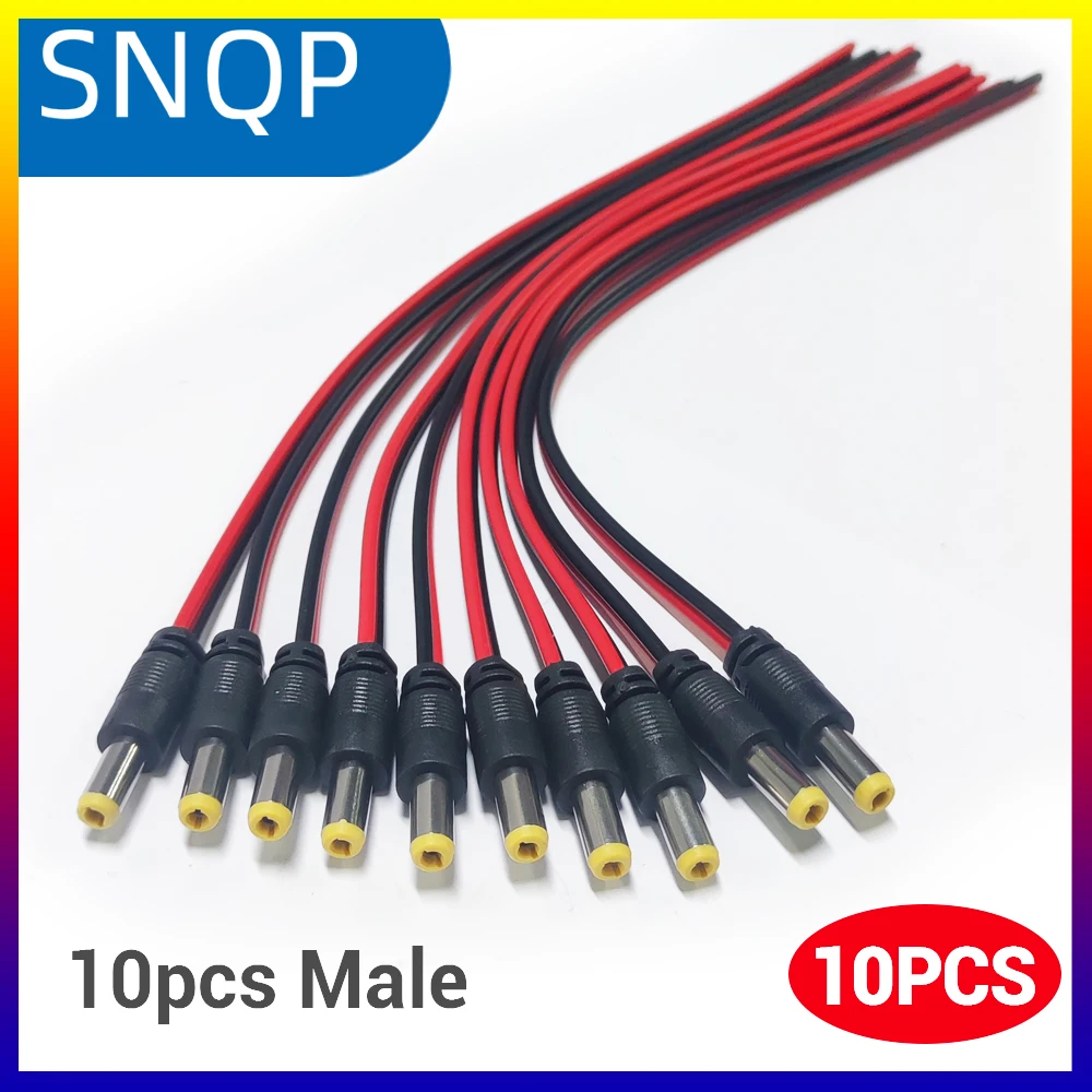 10 Stück/Set Stecker-Buchse DC 12V Stromkabel für CCTV-Kamera Anschluss Verlängerungskabel DC-Kabel