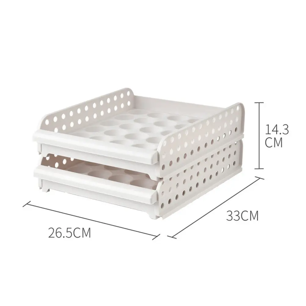 

Многоярусный контейнер для яиц на 30 штук (2 слоя по 15 штук) из безопасного для пищевых продуктов пластика для холодильника, морозильной камеры, шкафа, кухни