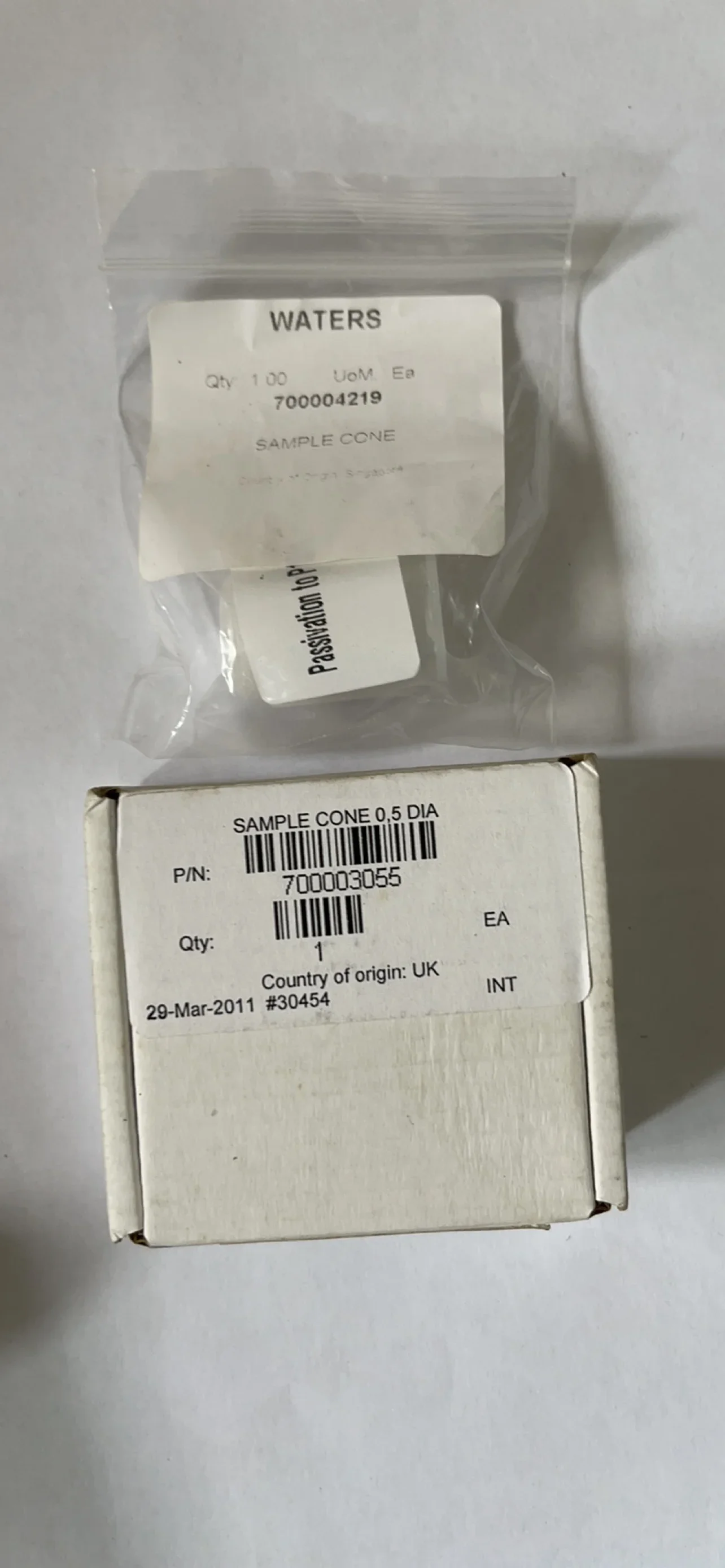WATERS Waters Sample Cone 700004219 700003055 0.5 DIA Original