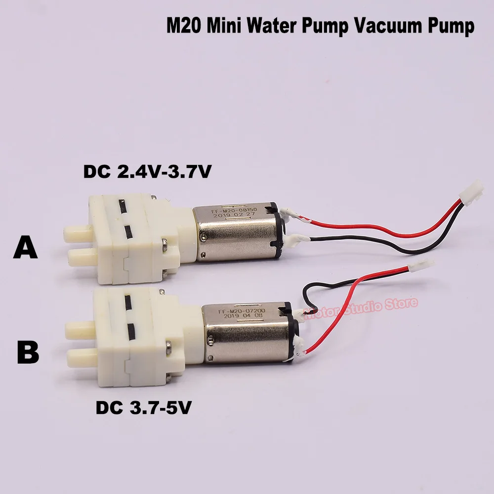 DC 3V 3.7V 5V Tiny Water Pump Micro 10mm M20 Self-priming Air Vacuum Suction Pump for Robot Sweeper Measure Meter Device