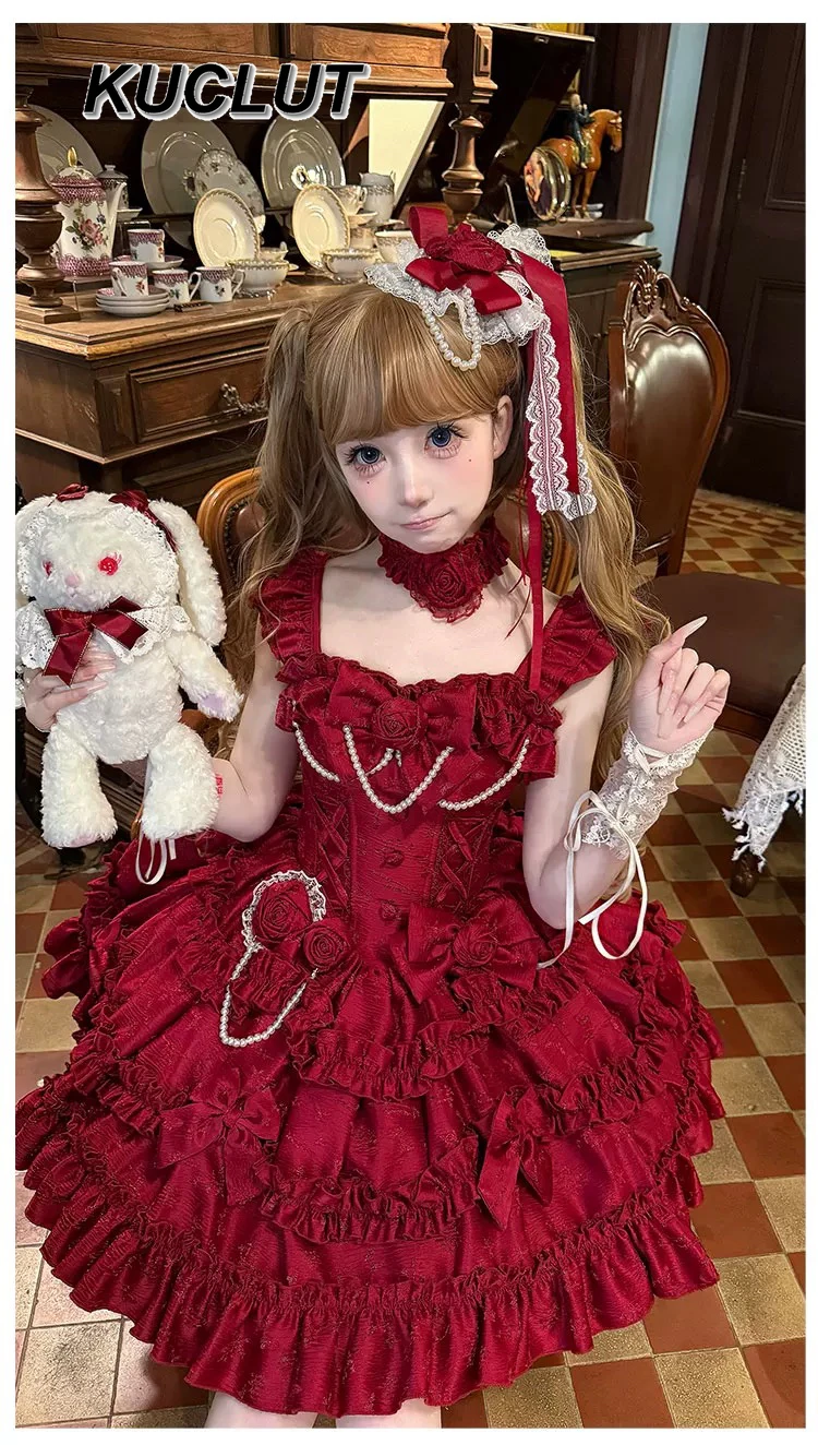 

Lolita Style Original Design Short Dress Princess Party Elegant Casual Sweet and Cute Summer Women's Ball Gown Dresses