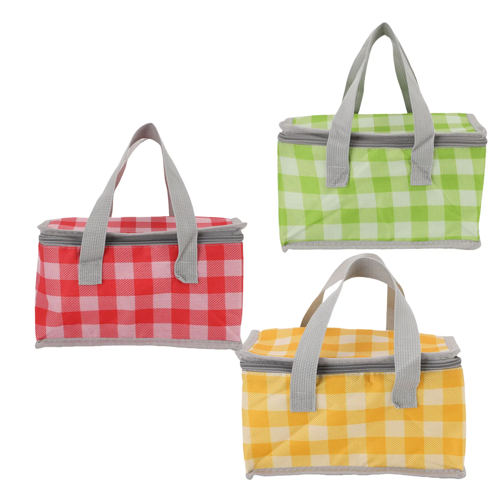 

Изолированная сумка для пикника, большая вместимость, многоцелевая изолированная сумка для продуктов, клетчатая моющаяся ткань Оксфорд, брызгозащищенная для кемпинга