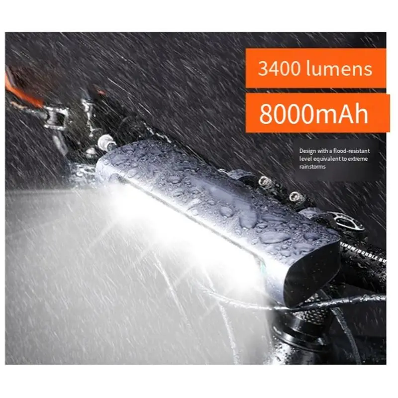 ABLB-USB Rechargeable Bright Bike Headlight Anti-Glare High-Lumen Bicycle Front Light In Aluminum Alloy For Road Mountain Bikes