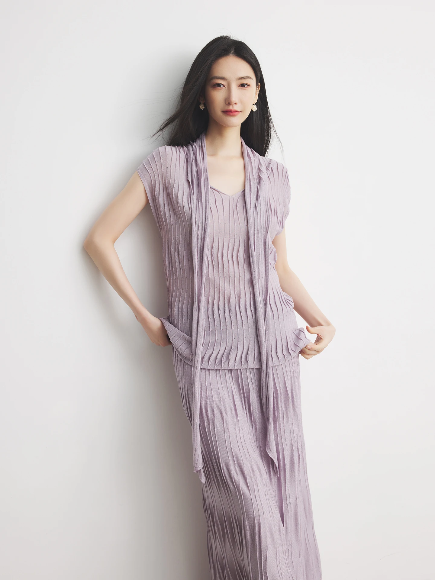 

Женская летняя тонкая трикотажная футболка Annata с коротким рукавом, фиолетовая, из лиоцелла, прямого кроя, для повседневной носки, стандартной длины