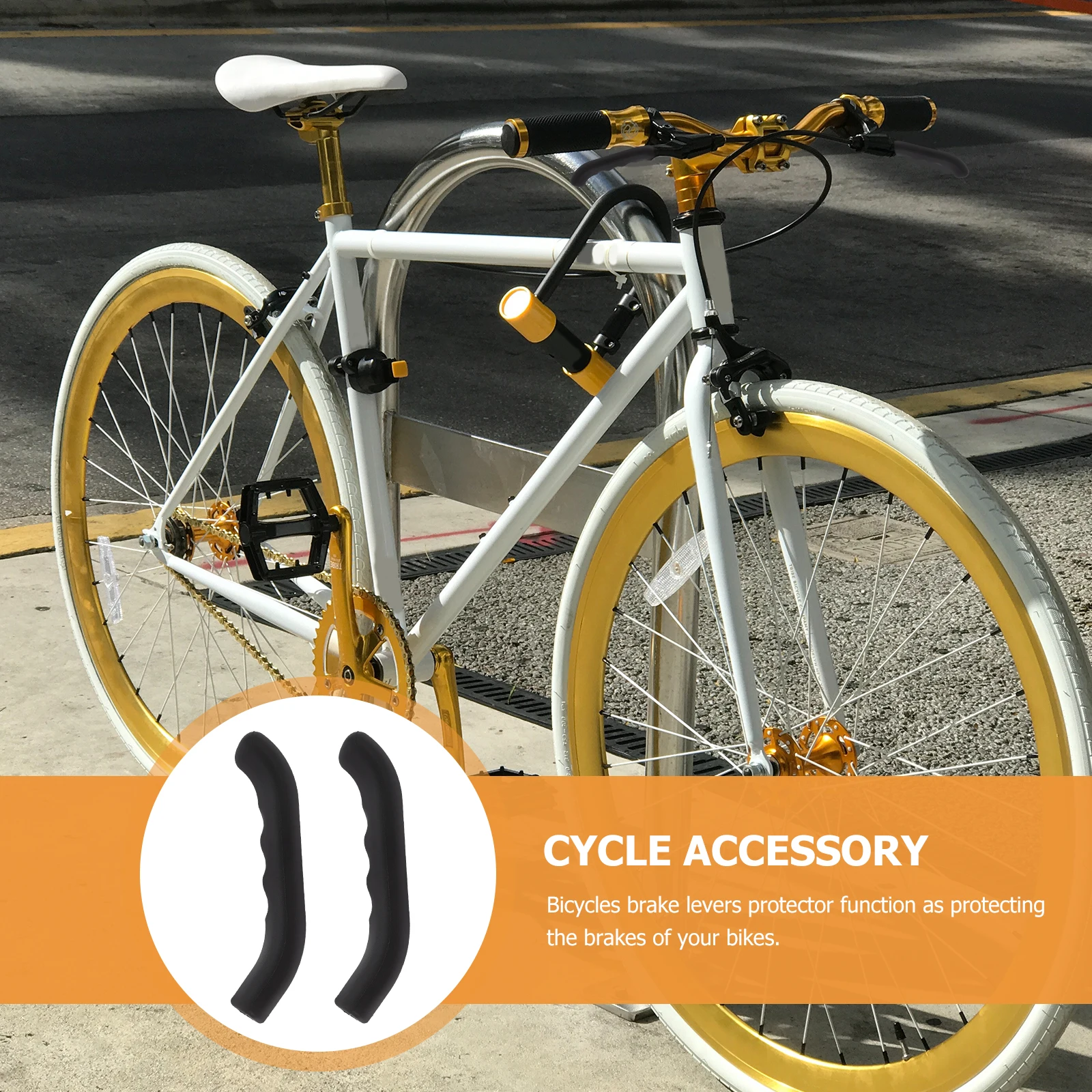 

2 Pcs Brake Handle Accessory Grip Cover Universal Covers Silicone Sleeve Lever Protective Grips for Bike