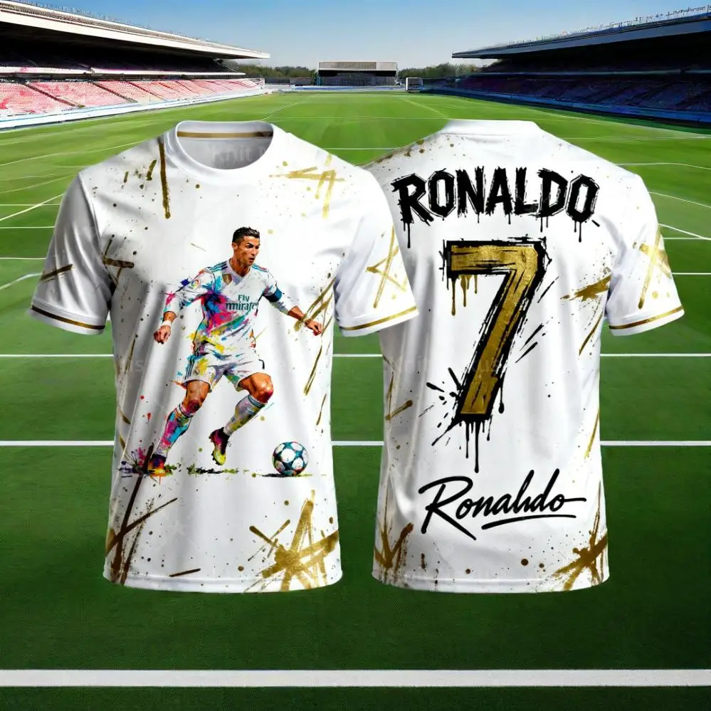 

Ronaldo No. 7 football jersey 2025 new sports jerseys Autumn Sports Dry Quickly Men's T-Shirt Children's Clothing Tee Y2k Woman
