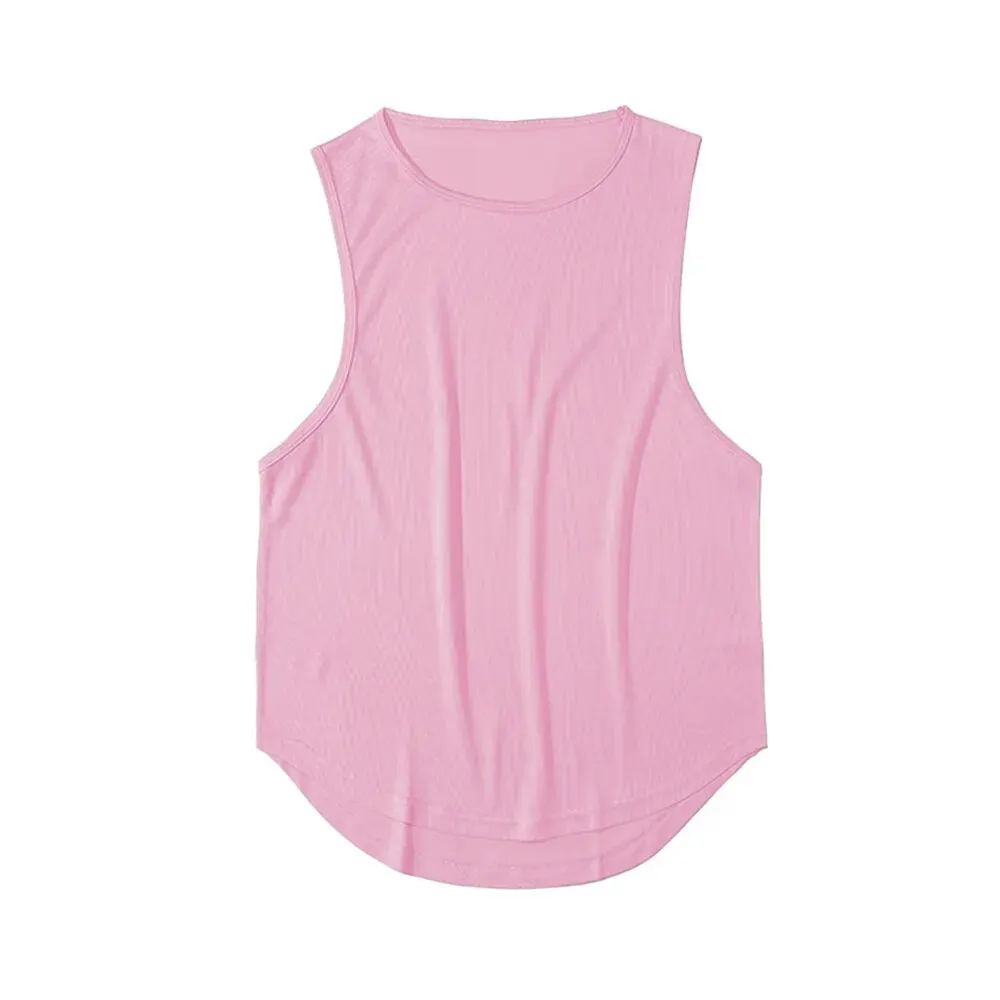 Summer Marathon Quick Dry Sports Tank Top Men\'s Sleeveless Tank Top Running Training Basketball Loose Fit Tank Top