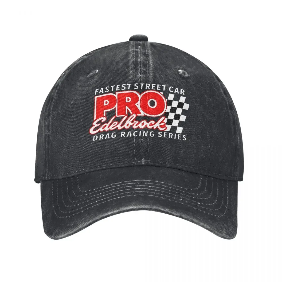 

EDELBROCK PRO DRAG RACING SERIES denim Hat Durable for All Seasons Men's Caps Women's Baseball Cap