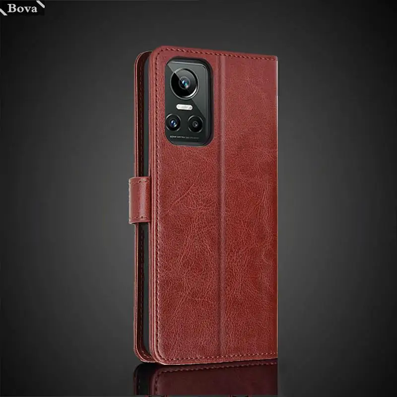 Card Holder Pu Leather Cover Case for OPPO Realme GT Neo 3 Flip Cover Retro Wallet Bag Fitted Case Business Fundas Coque