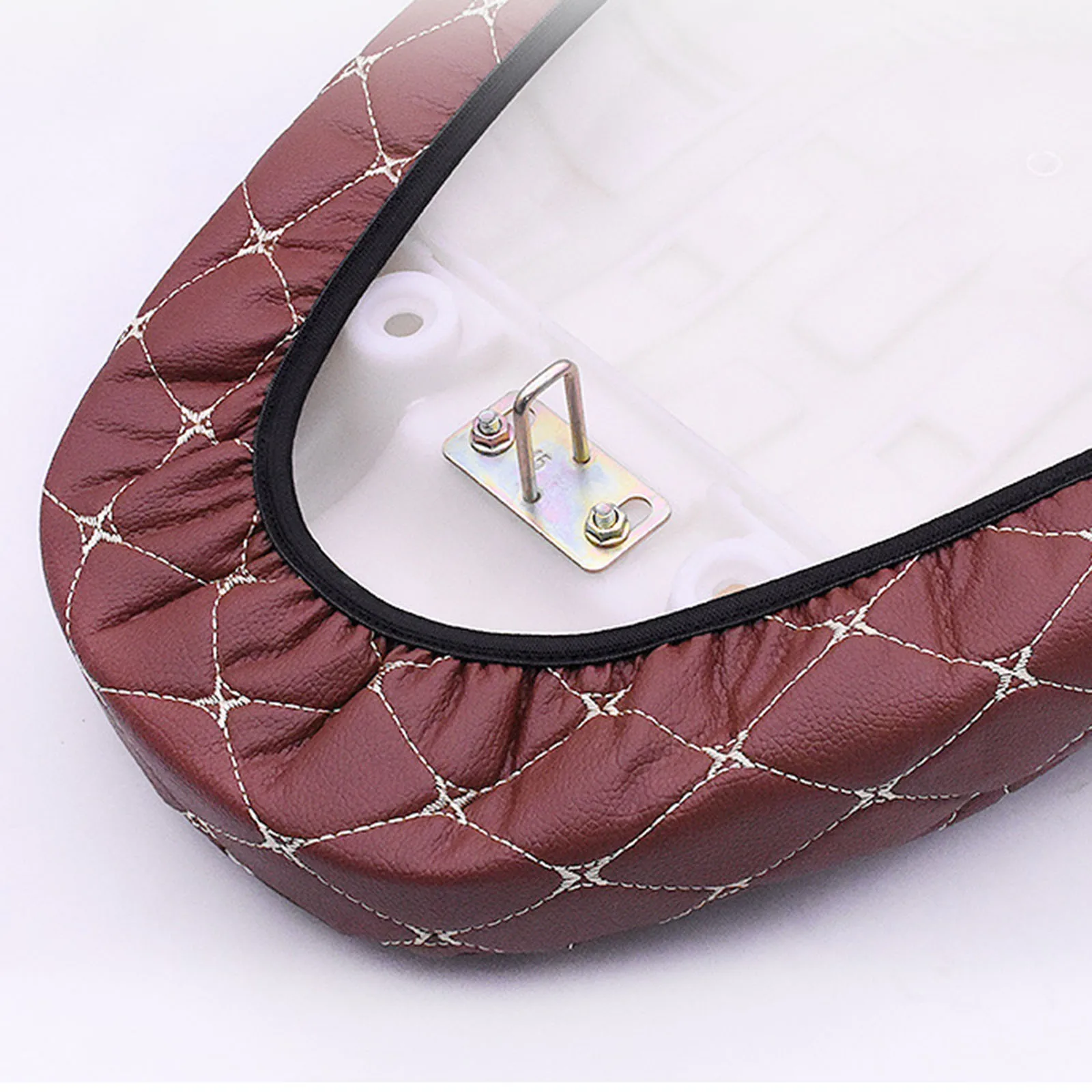 Motorcycle Seat Cushion Cover 3D Mesh Waterproof Seat Cushion Protector Protection Breathable Anti-Skid PU Leather for Scooter image 6