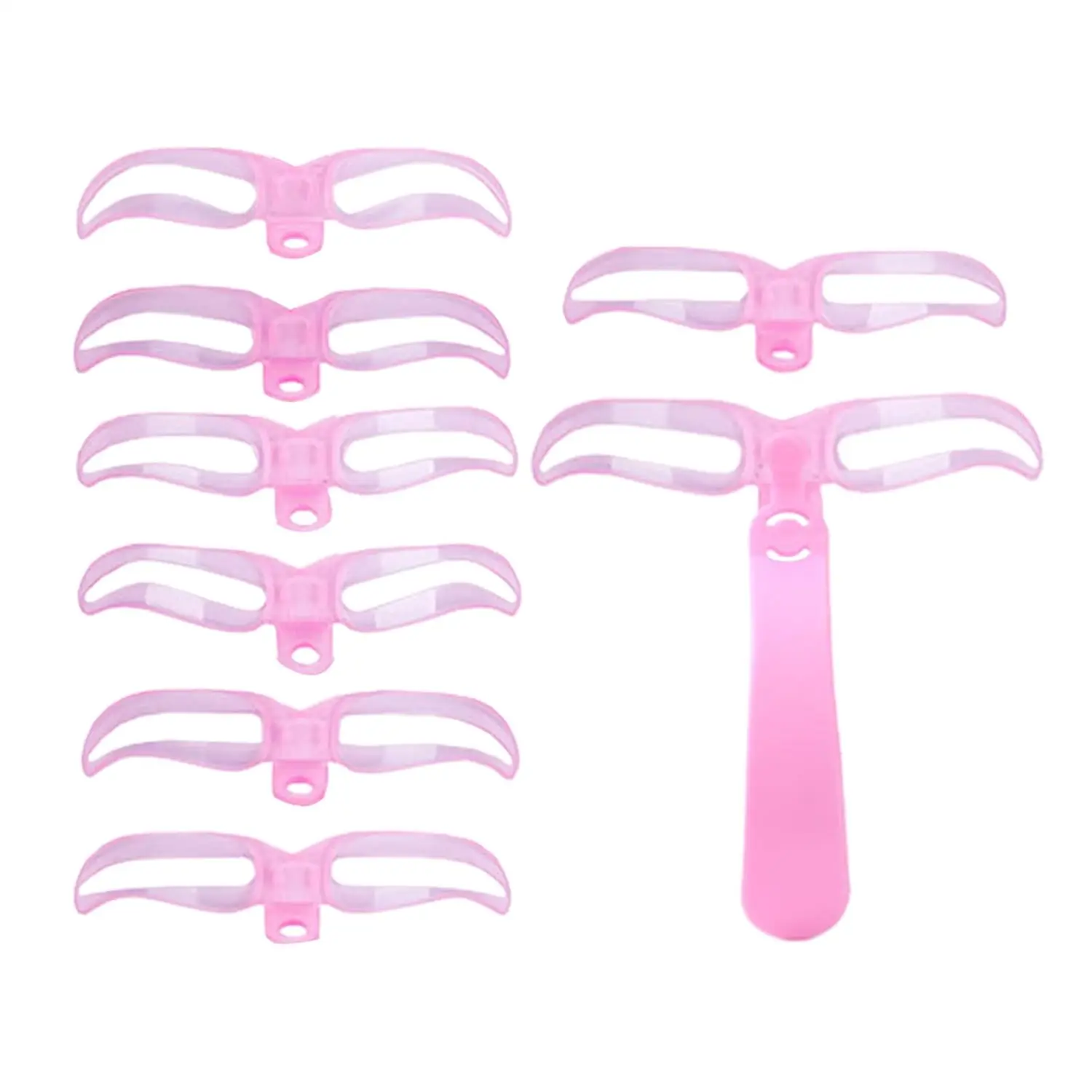 Stencil per sopracciglia, set di stencil da 8 pezzi per sopracciglia perfette, modelli portatili lavabili per donne, fasi, trucco, viaggi, feste