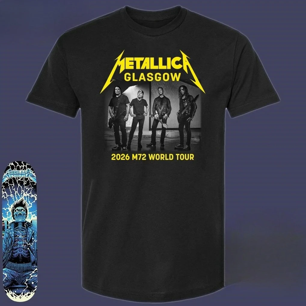 Metallica M72 Glasgow, Scotland World Tour 2023-2026 T-Shirt view 2