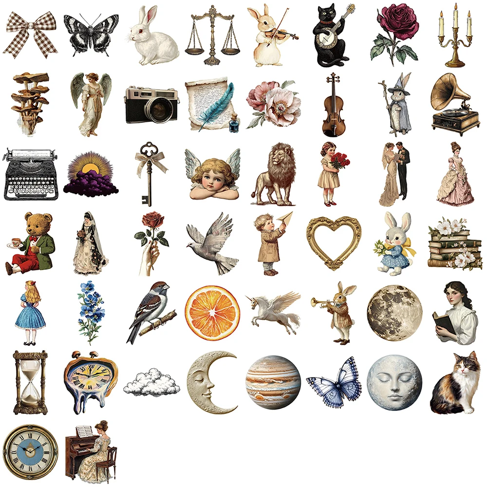 10/30/50 قطعة الفن خمر الجمالية الكرتون الكتابة على الجدران ملصقات الشارات محمول زجاجة ماء دفتر مذكرات الثلاجة لاصقة تزيين #6