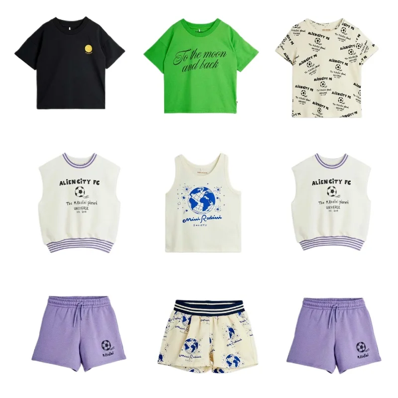 

Kids' T-Shirt 2026 Summer New Arrival Cartoon Sleeveless Boy Tank Top & Shorts Set Cotton Casual Short-Sleeve Children's Wear