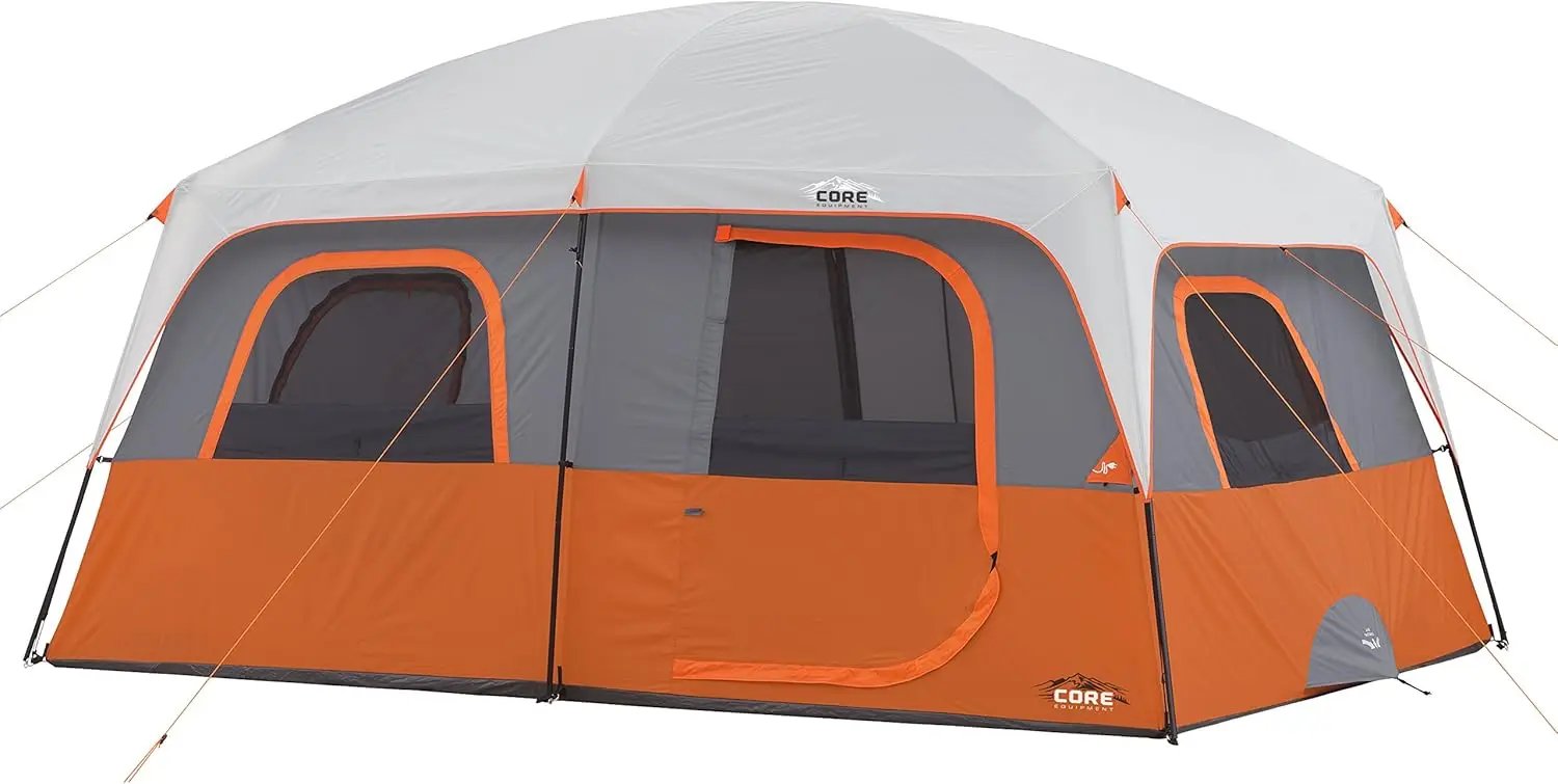 10 Person Tent | Large Multi Room Tent for Family | Included Tent Gear Loft Organizer for Camping Accessories