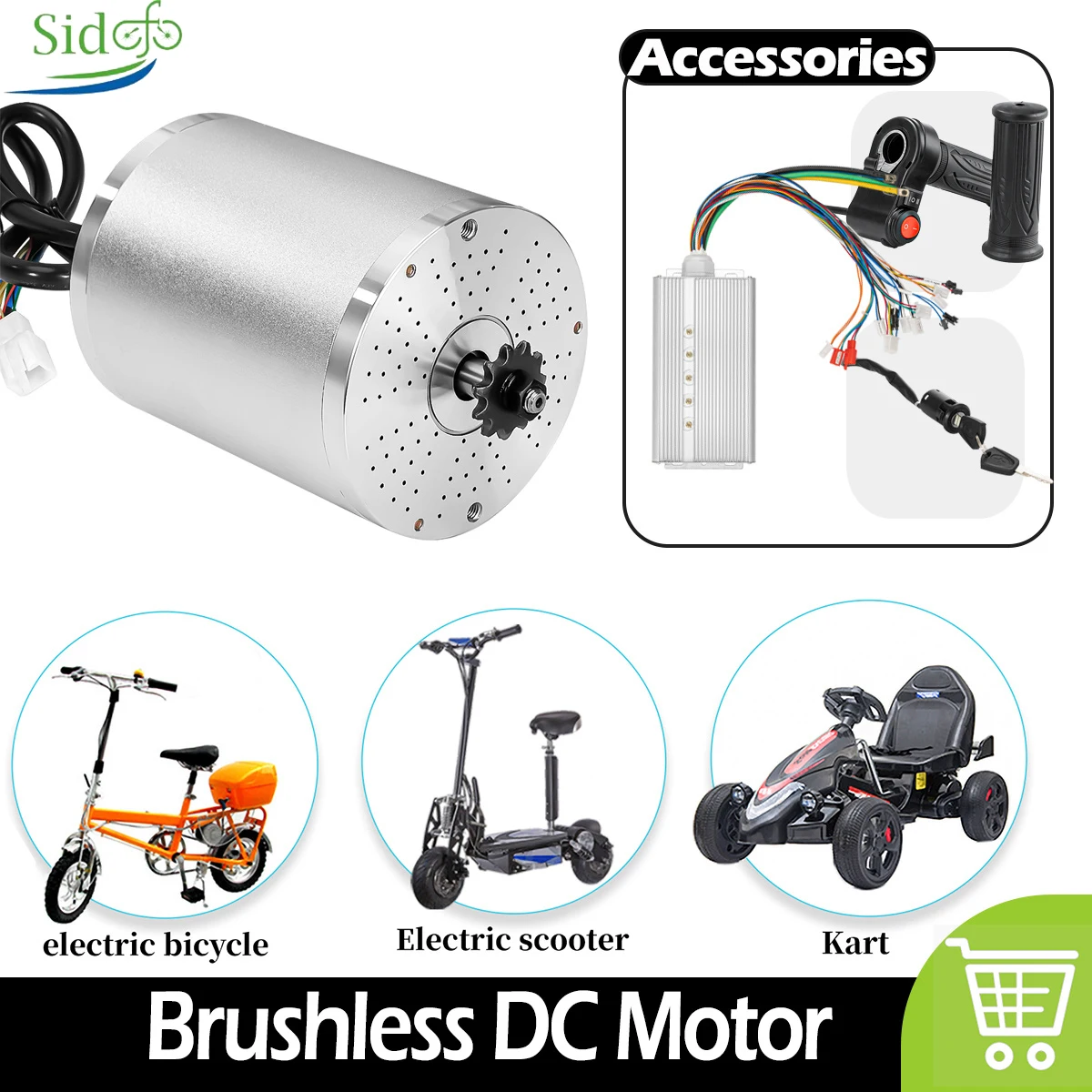 72V 3000W Ebike Motor Kit, DC Motor, E-Scooter, Go-Kart, Motorcycle электровелосипед 48V2000W Kit Conversión Bicicleta Eléctrica