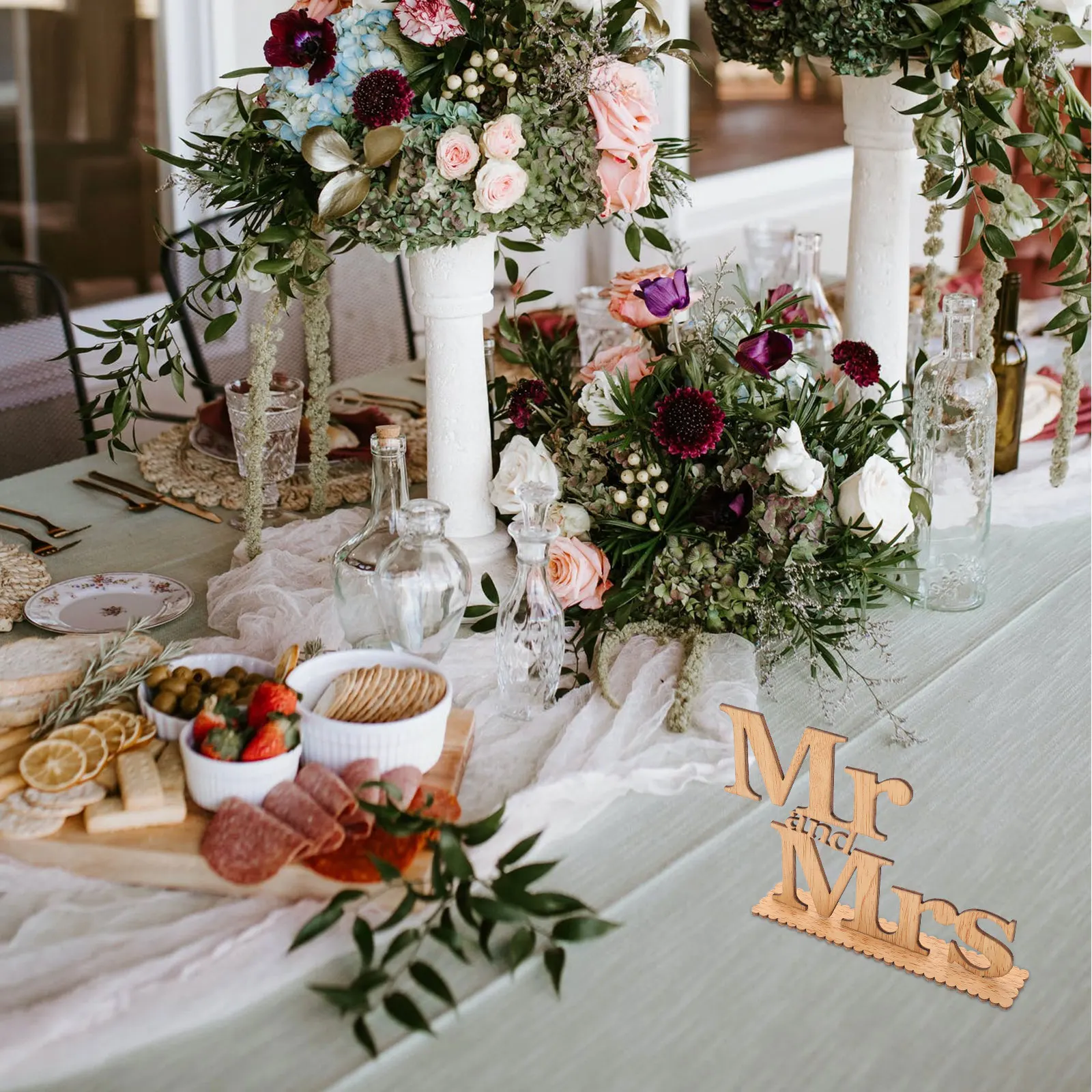 

Valentine'S Day Wooden Wedding Decoration Letter Ornament Party Home Scene Stable Alphabet Adornment Craft Sewing Supply