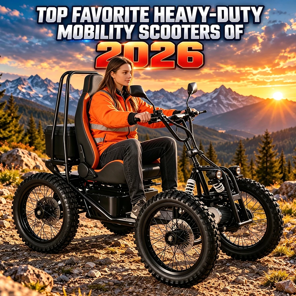 5000W 4WD Heavy Duty Mobility Scooter Off Road Electric Quad With 120kg Load Capacity