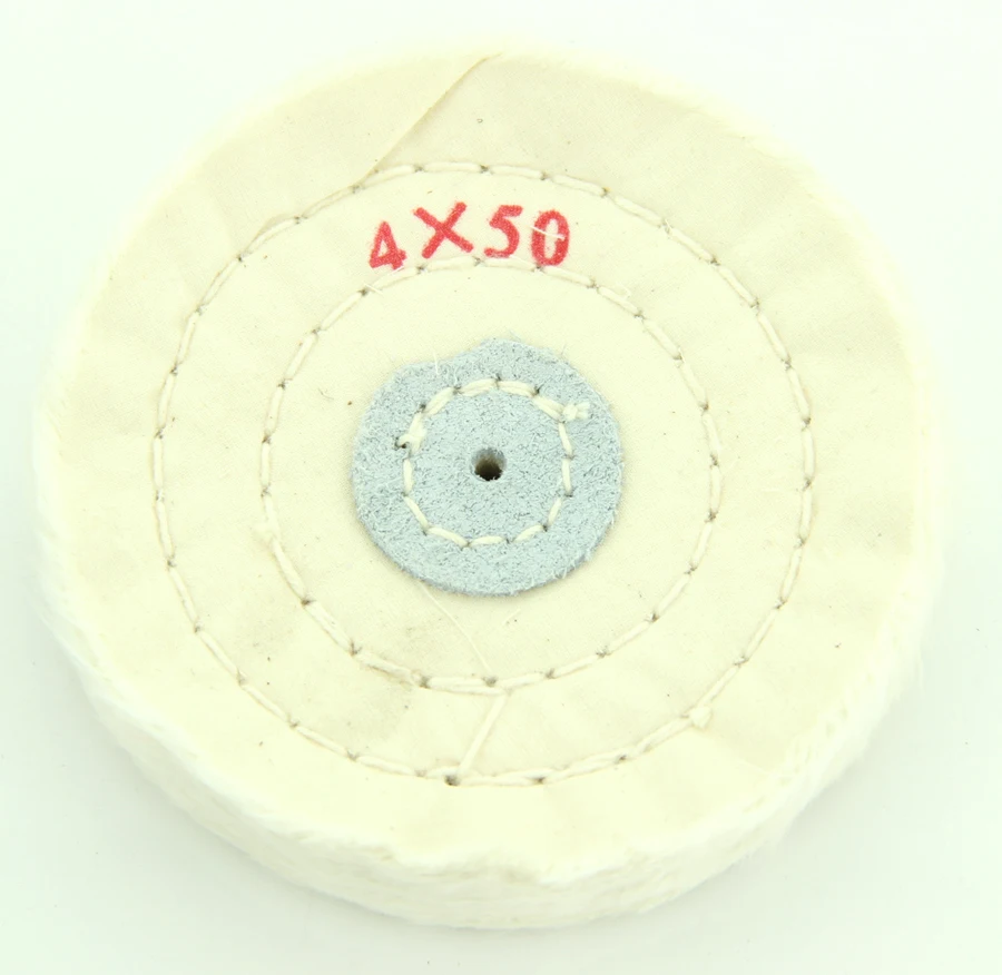 10pcs Hot Sale  4*50 White/Yellow Cotton Polishing Cloth Wheel Drill For Ceramic