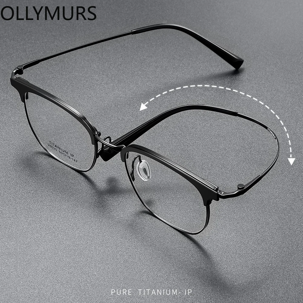 

Очки Ollymurs (M) ультралегкие из чистого титана для бизнеса, коррекции близорукости, прогрессивные, для чтения, компьютерные, антибликовые