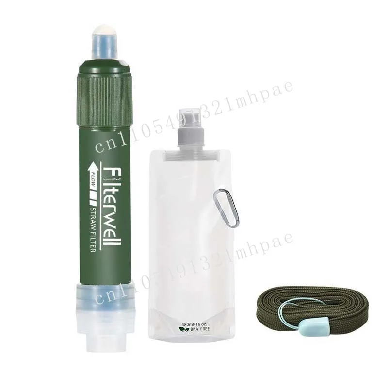 

Filterwell Ultrafiltration Membrane Outdoor Hiking Personal Water Purifier Portable Life Emergency Survival Camping Water Filter
