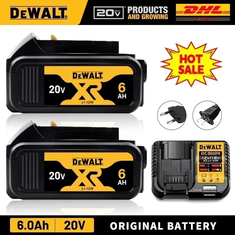 Original-DEWALT battery 20V, 6AH, rechargeable lithium-ion battery, DEWALT, DCB115, DCB118, fast charging, DEWALT tool battery,