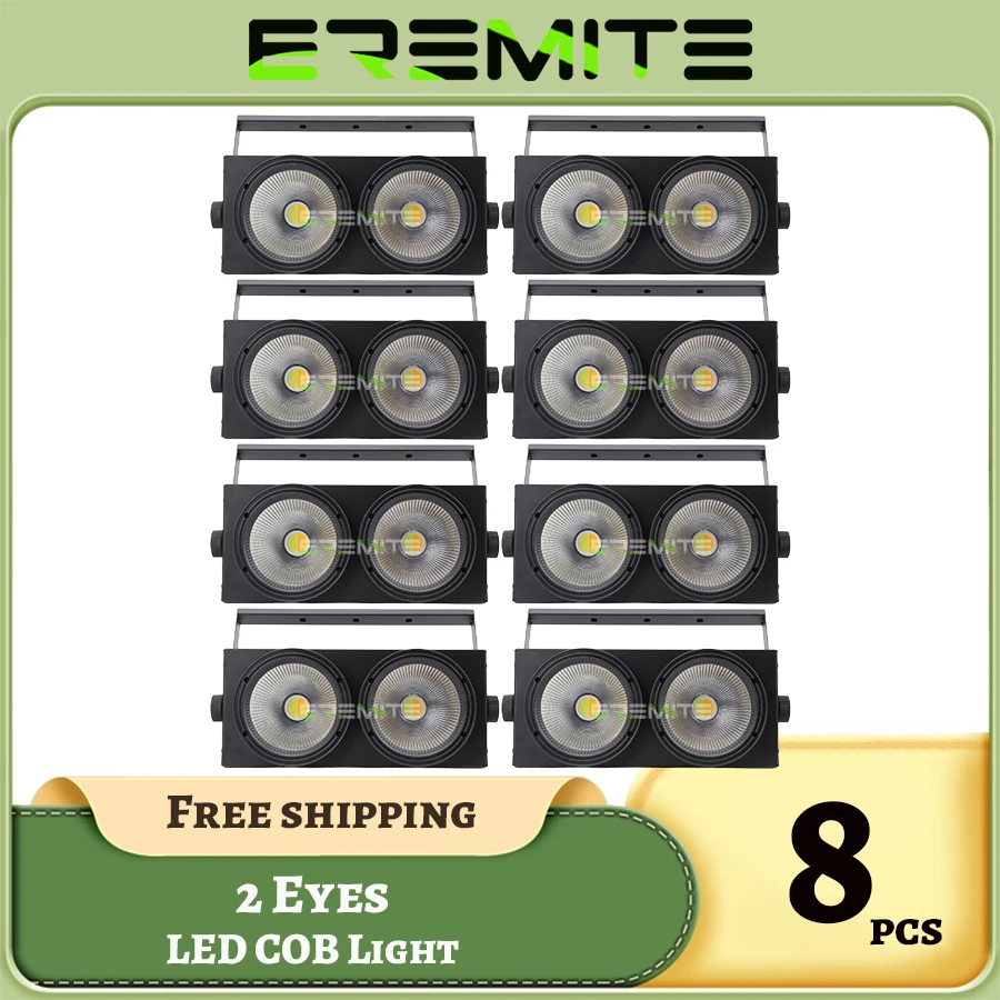 

Без налога, 8 шт., Φ 2 Eyes 200W, театр, светодиодный COB, 2 глаза 200W, звездочки DMX, для сцены, фототеатра, концерта, церкви