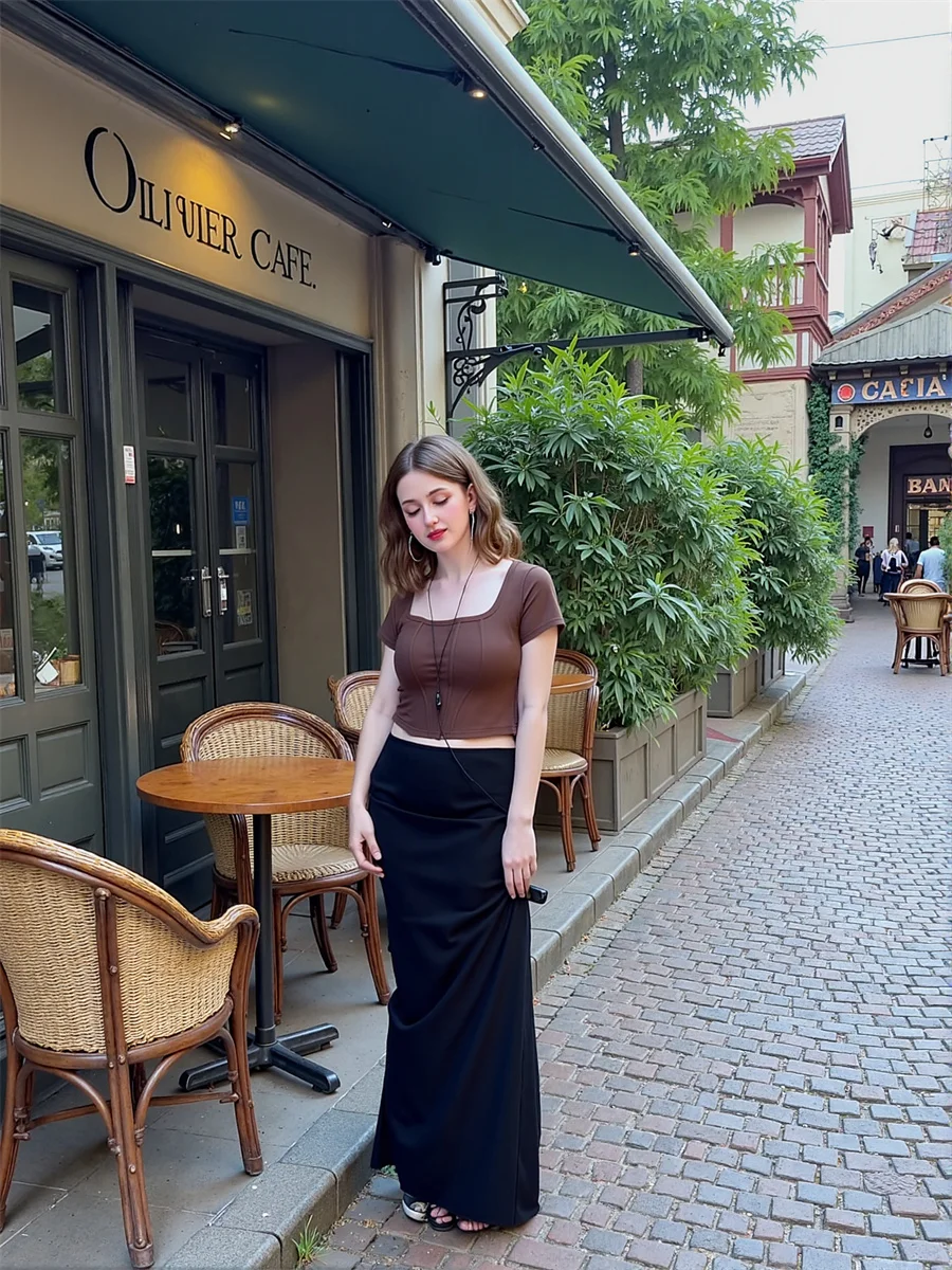 Jupes pour femmes élégant mode noir asymétrique ourlet irrégulier jupe femmes conception Unique moderne élégant à la mode épissure fête