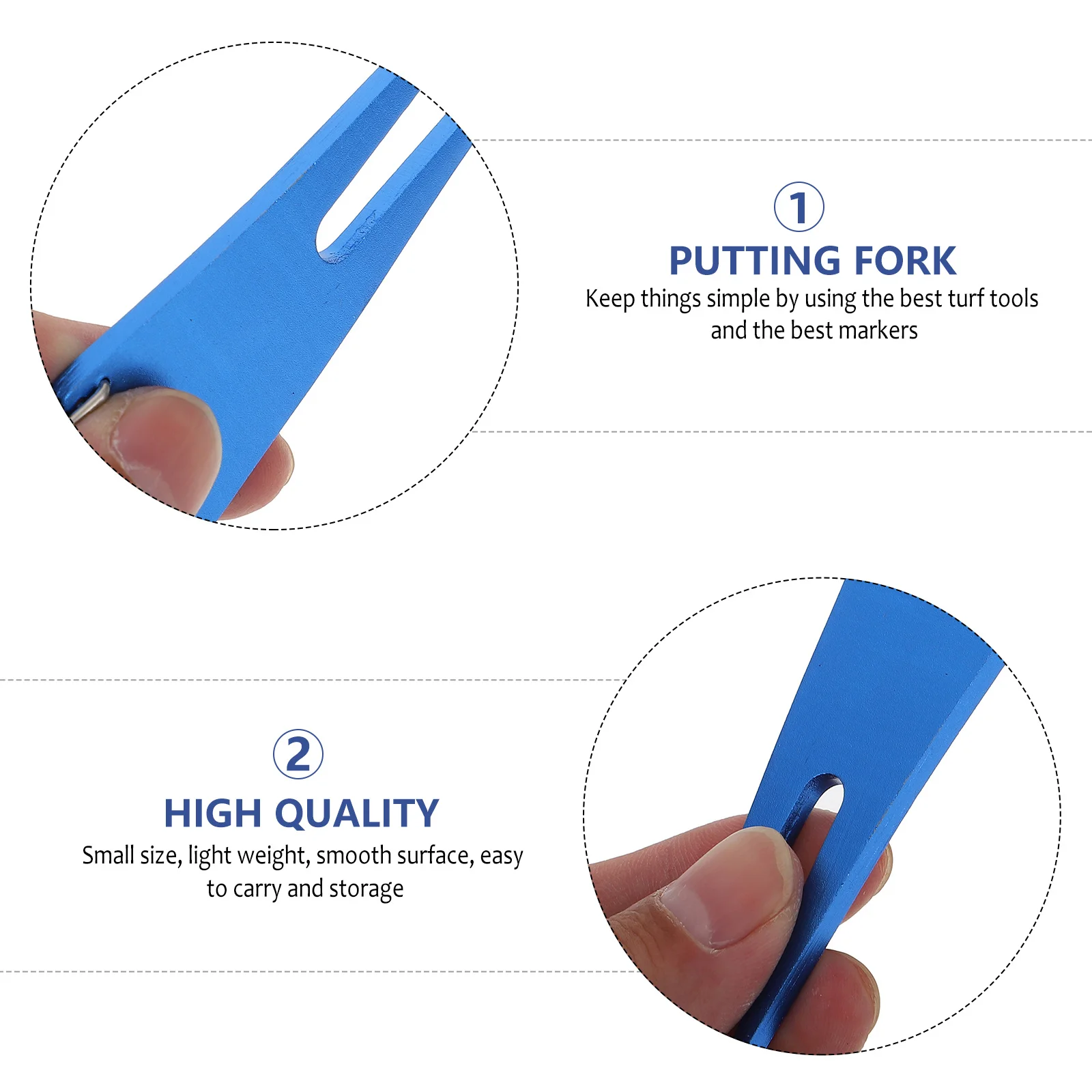 2 Pcs Golf Accessories Green Fork Golfs Marker Tool Device Lawn Repair Blue Repairing Convenient Divot