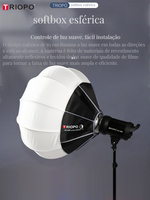 TRIOPO Lantern Softbox Light Modifier 55 65cm 85 Quick Release for Sokani X100 COLBOR Godox Aputure Bowens Mount LED Video Light