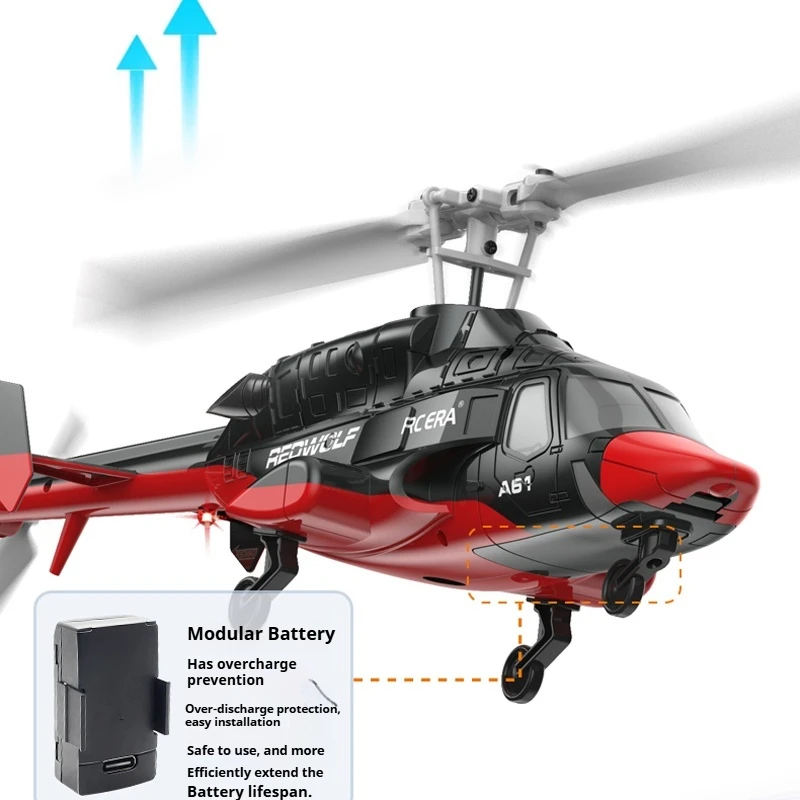 جديد 1/52 RC هليكوبتر RC ERA A61 محاكاة التحكم عن بعد هليكوبتر 4CH 6-محور الدوران طائرة مزودة بجهاز للتحكم عن بُعد اللعب عيد الميلاد هالوين هدية #6