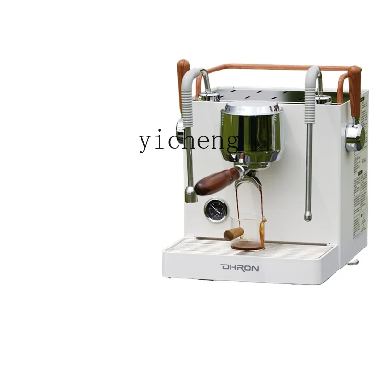 

Tqh Coffee Machine Household Italian Semi-automatic Small Commercial Freshly Ground Milk Tea Shop Dishou