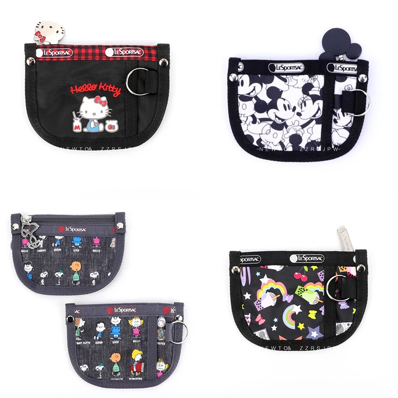 

Cartoon Snoopy Coin Purse 11*9cm Mickey Mouse Hello Kitty 7317 Girl's Cloth Bag Mini Waterproof Key Bag Card Bag