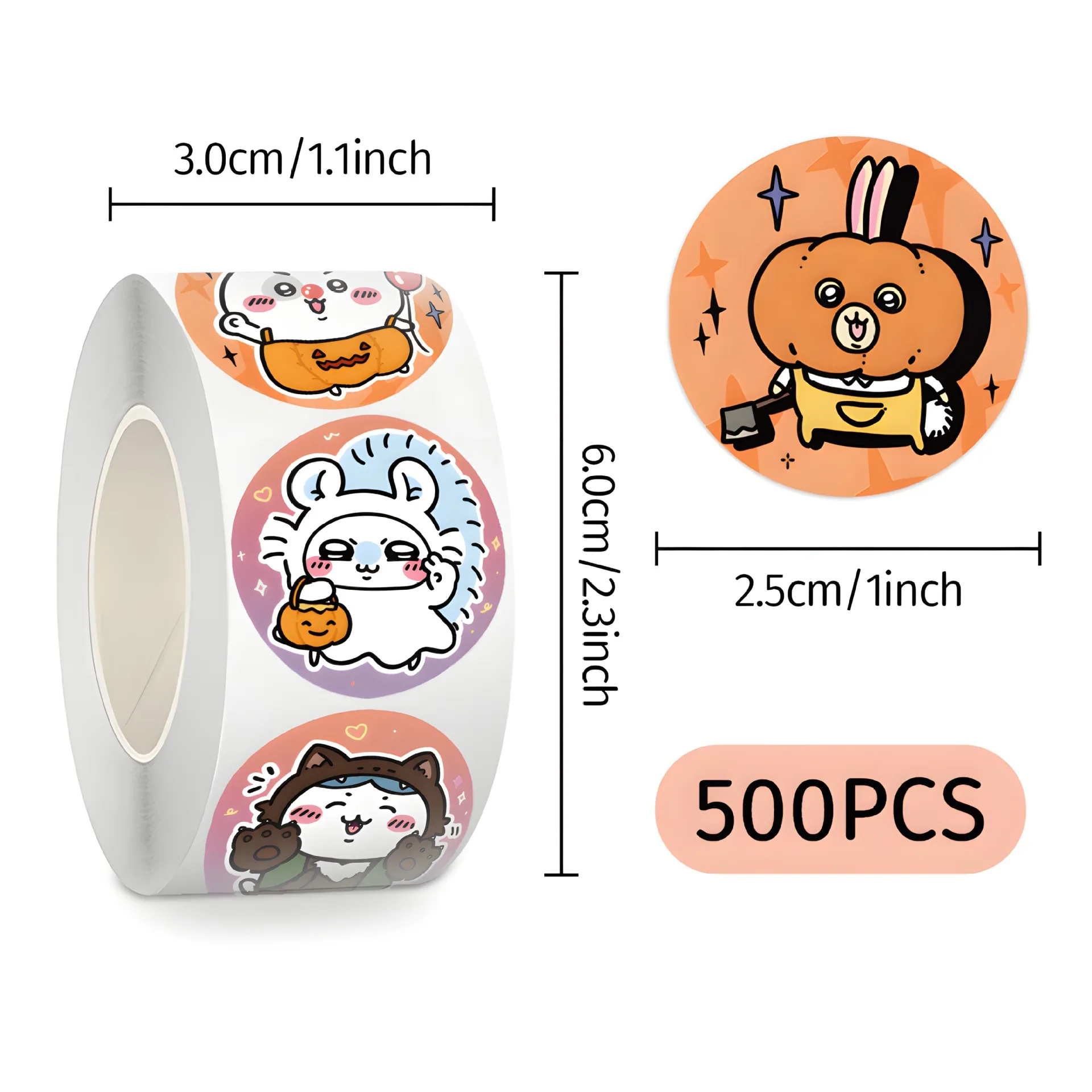 500PCS Chiikawa Hachiware Usagi Cute Water Cup Tablet Creative Stickers