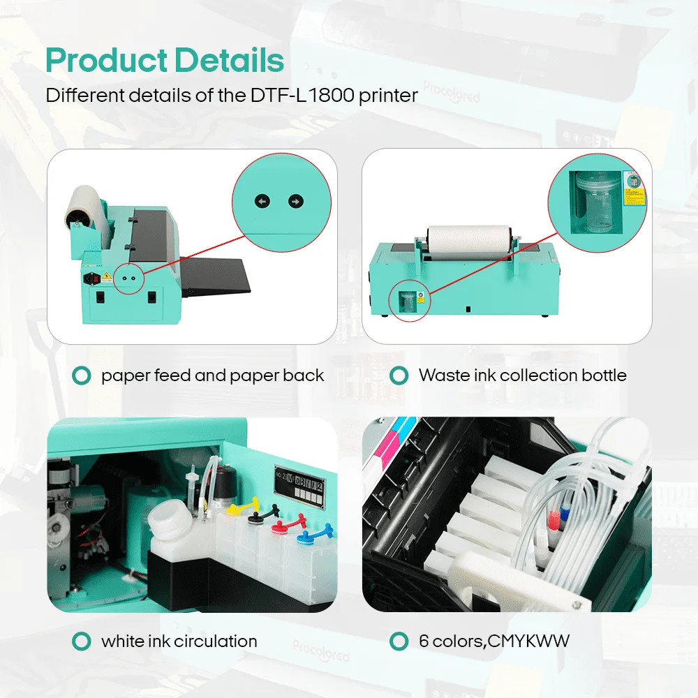 Imagem -05 - Direto para Filme Transfer Printing Machine Impressora Dtf a3 Mais L1800 R1390 Faça Você Mesmo T-shirt com Configuração Tutorial Usando Vídeo