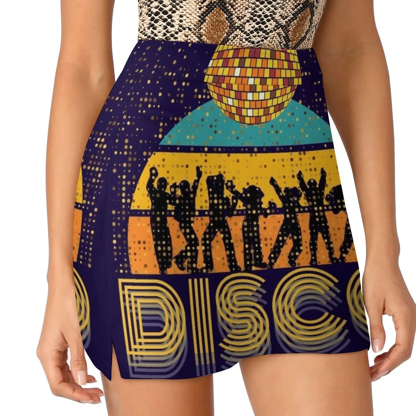 Disco 70'S 80S Themed Shirt Vintage Retro Dancing Old School Women's skirt Aesthetic skirts New Fashion Short Skirts Disco 70S