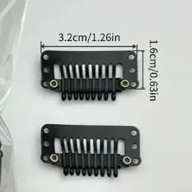 50 Pieces of 9-Piece Tooth-Shaped Drop-Shaped Hairpins, Black White Brown Dark Brown Elastic Wig Accessories for Men and Women -