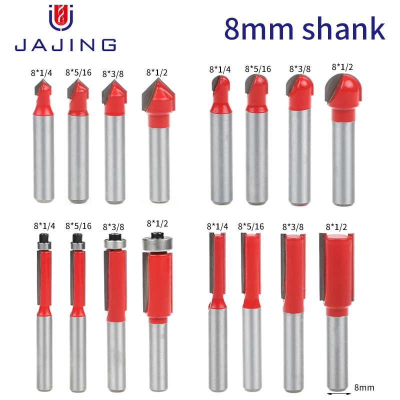 

1pc 8mm Shank Router Bit Milling Cutter For Wood Trimming Slotting Engraving Carbide Woodworking DIY Tools