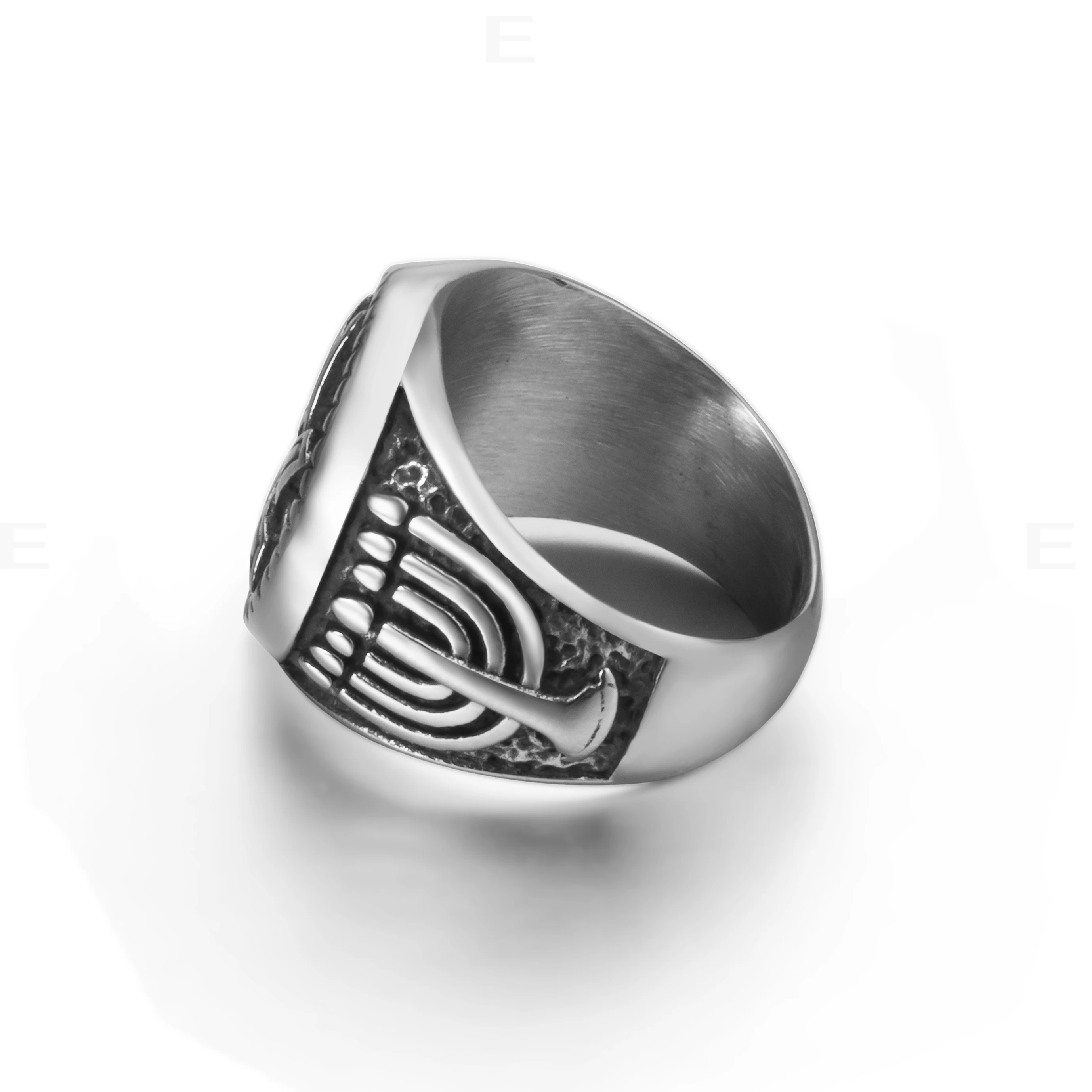 Men\'s Vintage Star of David Ring Seal of Solomon Hexagram Star Symbol Jewelry Size 8-13
