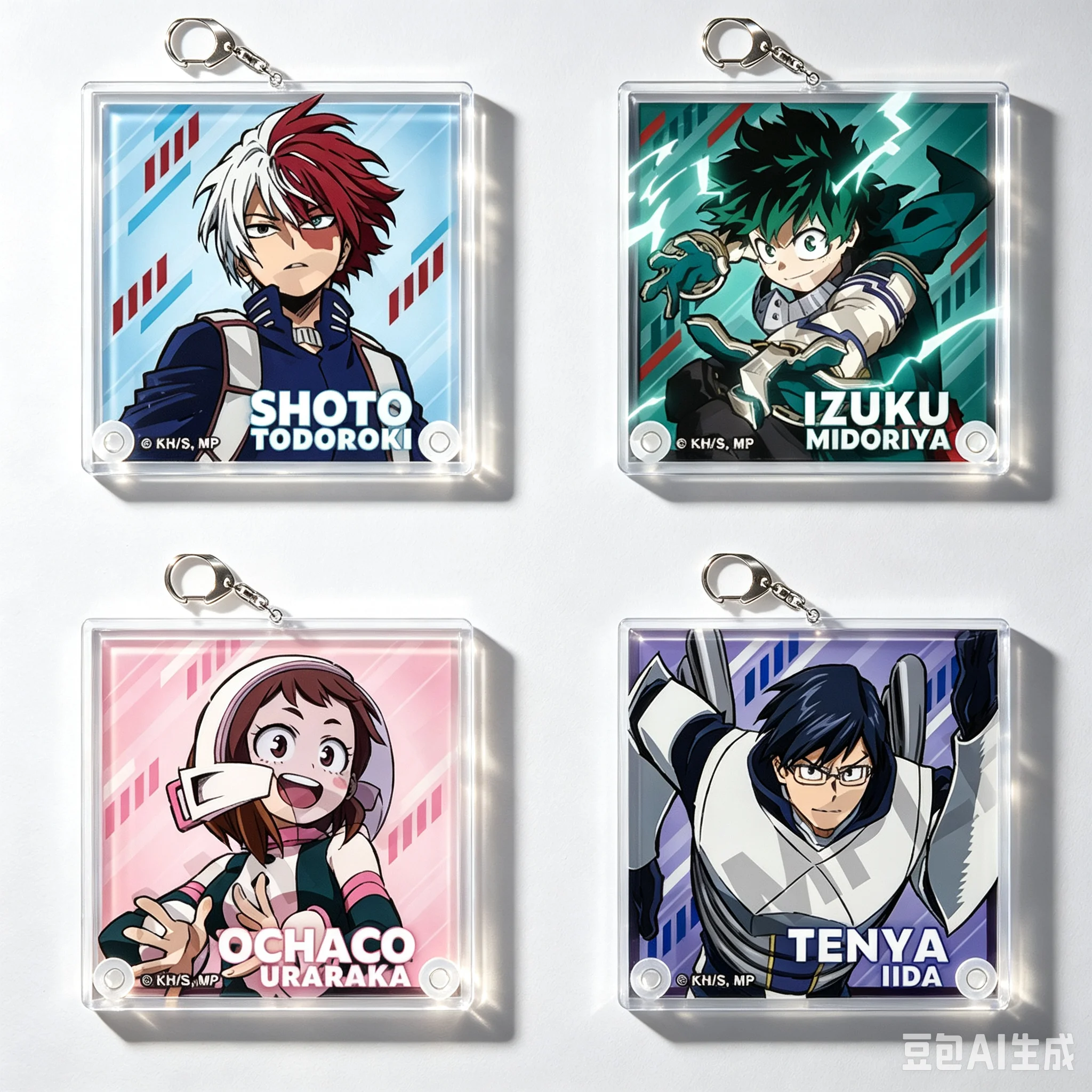 Cell Phone Pendant FUNNY Cartoon My Hero Academia Figure Decoration Bag Car Key Ring Charm Gift Anime Acrylic Keychain Wholesale