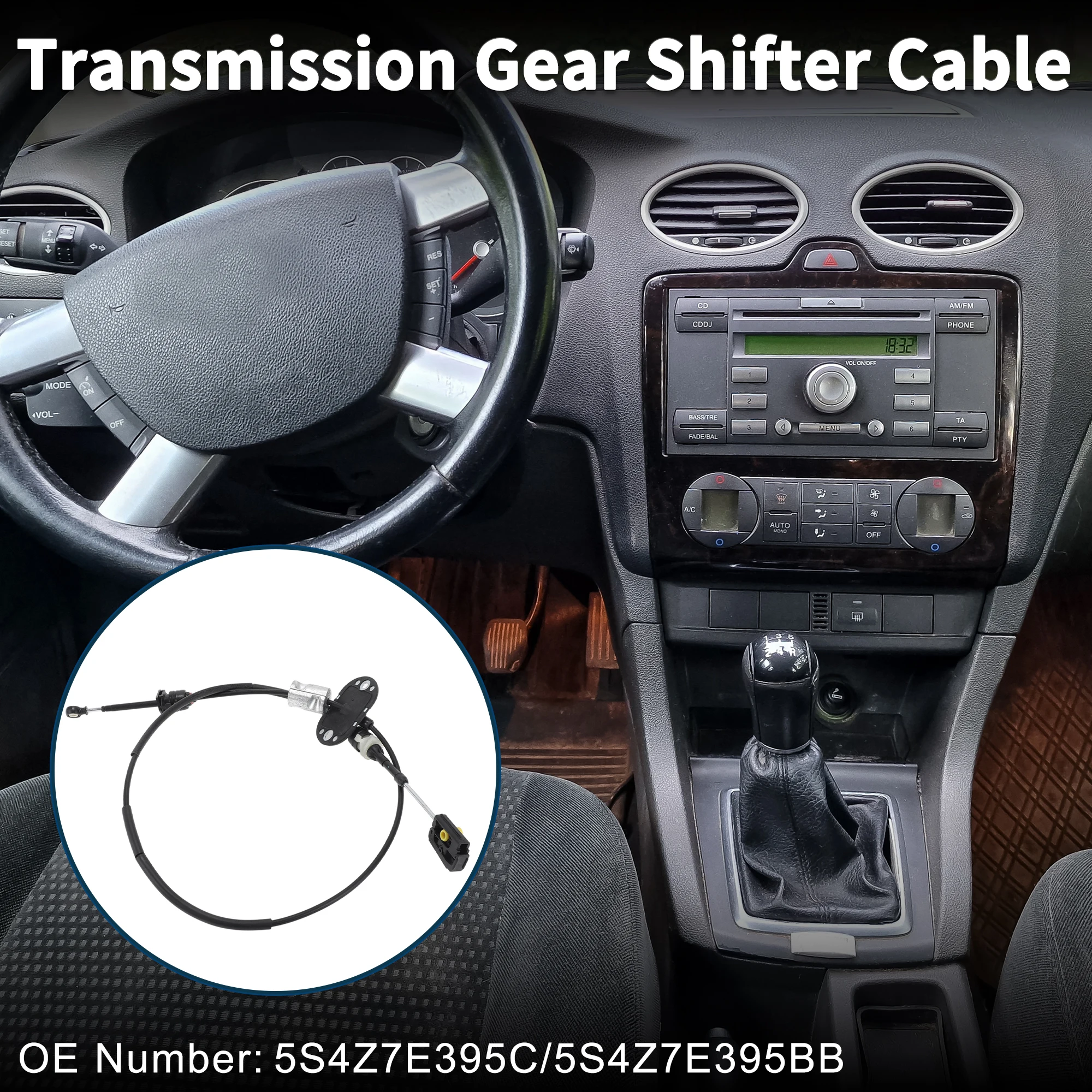 

UXCELL Трос переключения передач автоматической коробки передач для Ford Focus 05-07 No 5S4Z7E395C