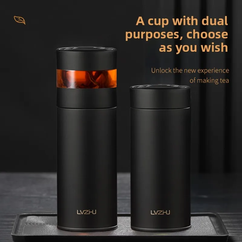 

Portable Stainless Steel 316 Tea Water Separation Filter Cup Men Women High Aesthetic Value Tea Brewing Insulated Water Cup