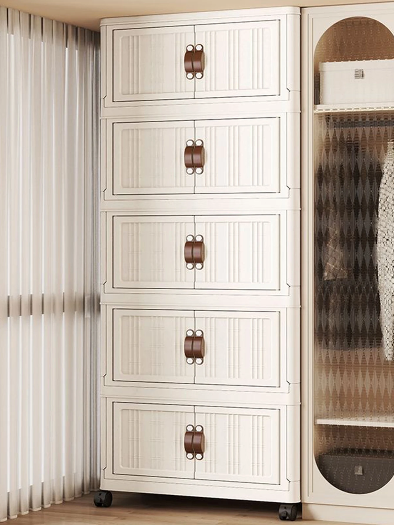 

Multilayer toy easy no-install foldable storage cabinet for home baby storage plastic organizer snack cabinet