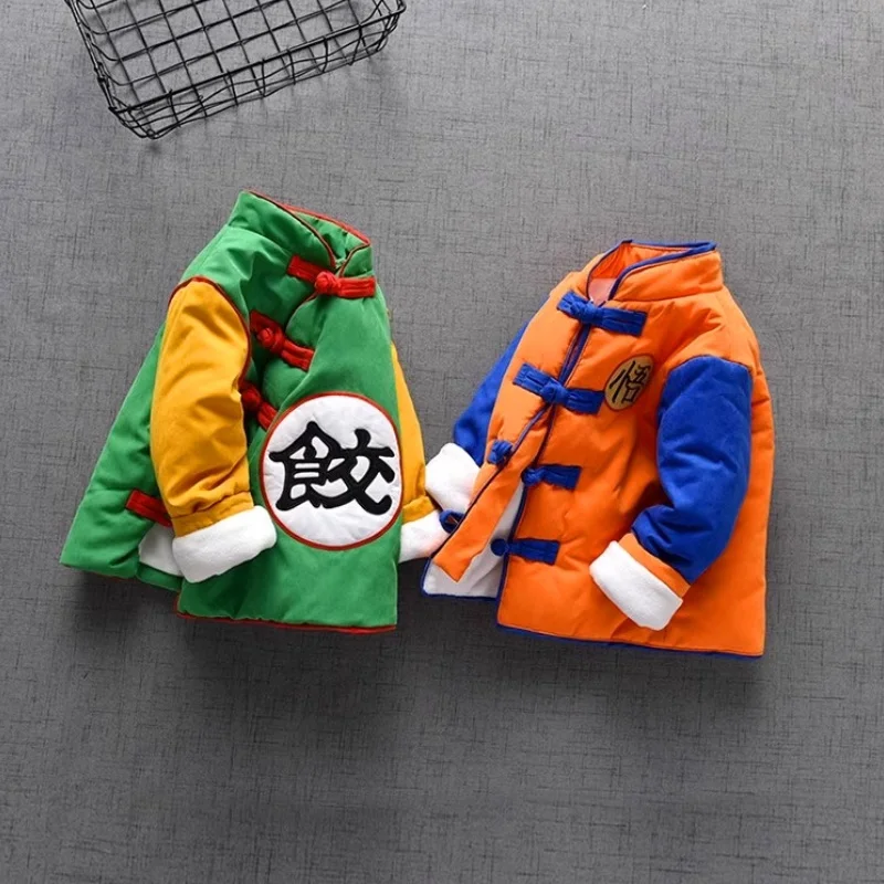 Dragon Ball Goku Dumpling Coat Baby Cotton Coat Winter Clothing Chinese Style Cotton Coat Thick Children'S Clothing Winter Coat