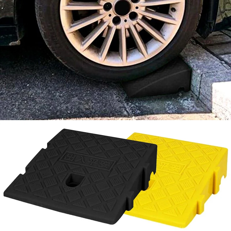 Plastic Pvc Road Slope Ramp Pad Durable Threshold Triangle Cushion Speed Bump Portable Car Step Uphill Triangle Mat Curb Rubber