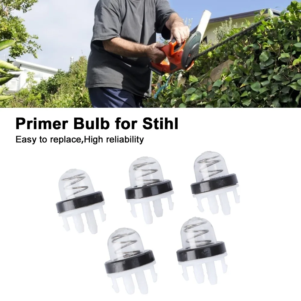 5PCS Plastic Primer Bulb Replacement White Universal Fuel Primer Bulb Easy to Install for Stihl TS410 TS410Z TS420 TS420Z