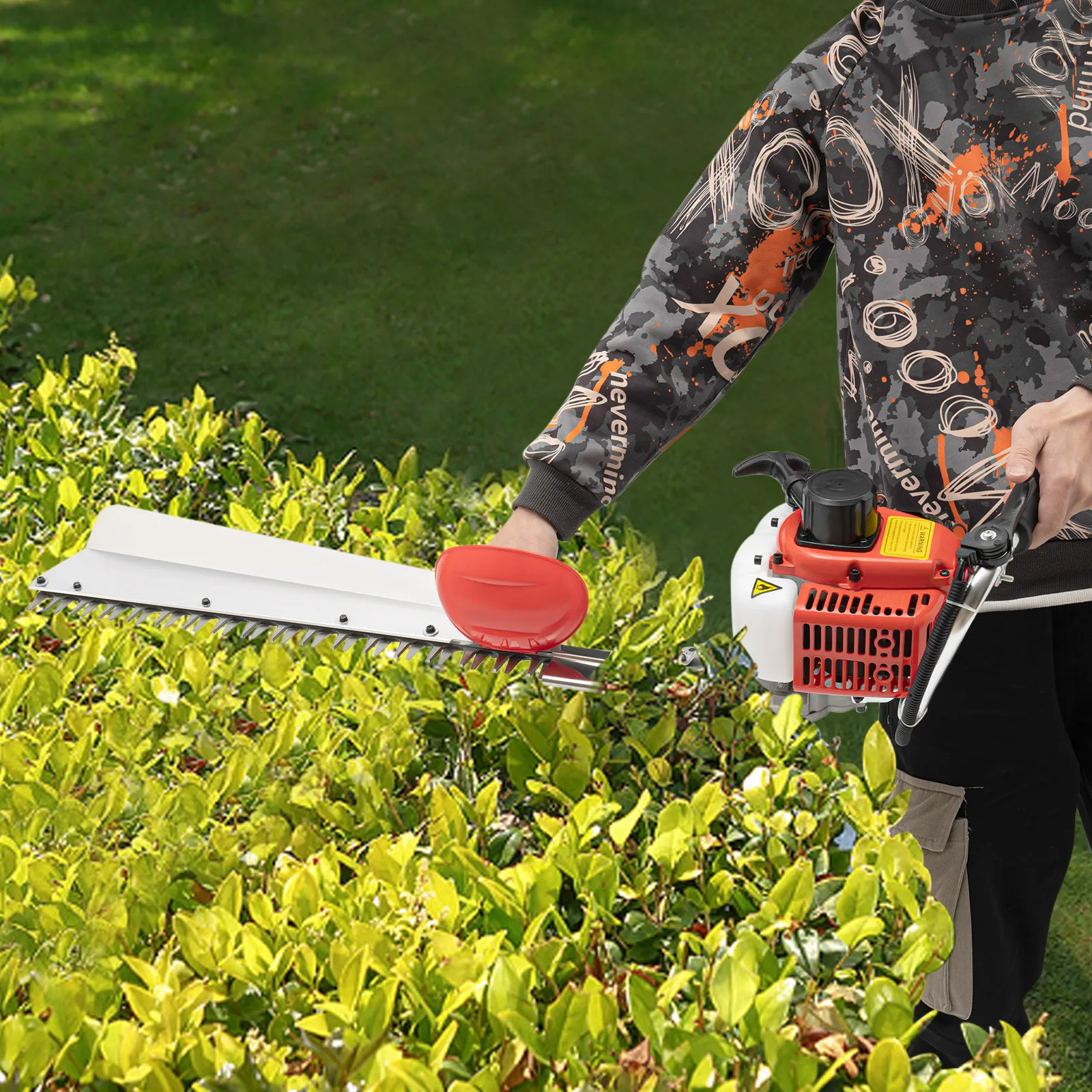 

2-тактный триммер для живой изгороди 22,5 CC, инструмент для триммера для садовых кустовей, триммер для живой изгороди с одним лезвием, для обрезки цветочных клубов, обрезки ландшафта