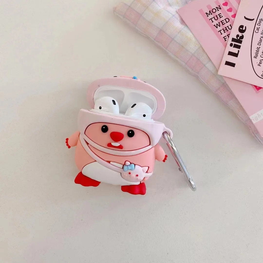 Étui en silicone lapin 3D dessin animé mignon pour Apple AirPods Pro 2, housse pour écouteurs, Airpods 1, 2/3, casque de charge, coque de boîte
