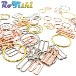 100 Pcs/Lot 6mm~25mm Metal Bra Strap Adjust Buckles Underwear Sliders Rings Clips For Lingerie Adjustment DIY Accessories